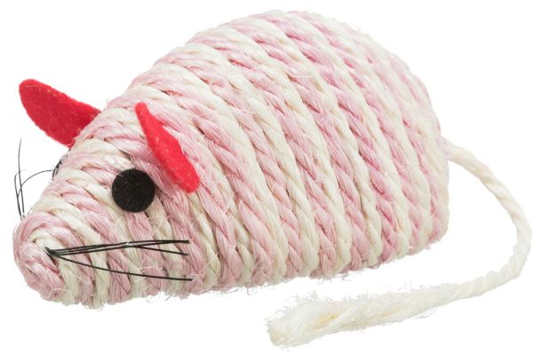 TRIXIE 10 cm cat toy mouse rope