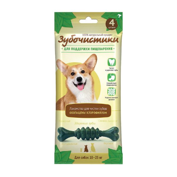 Toothpicks "Mint" for dogs of medium breeds (4 pcs.) 70g