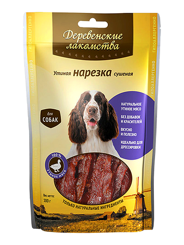 Country Delicacies "Dried duck slices for dogs" (100% meat) 90g