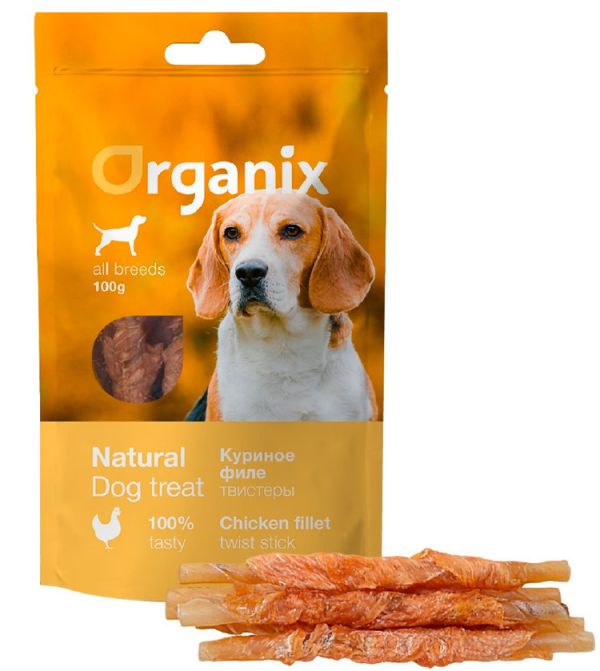 ORGANIX Treat for dogs “Chicken Twisters” (100% meat) 100g