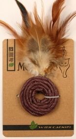 MON TERO ECO 5 cm cat toy ring with feathers with catnip purple
