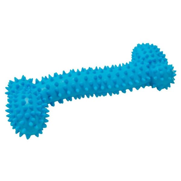 HOMEPET TPR 15.5 cm dog toy bone with spikes