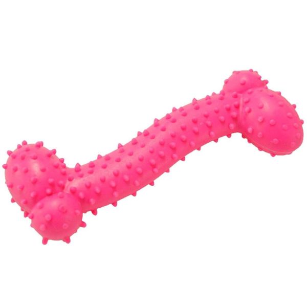 HOMEPET TPR 10.5 cm dog toy bone with spikes