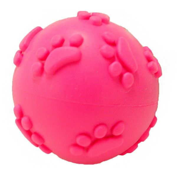 HOMEPET TPR Ф 6 cm dog toy ball with paw pattern with squeaker