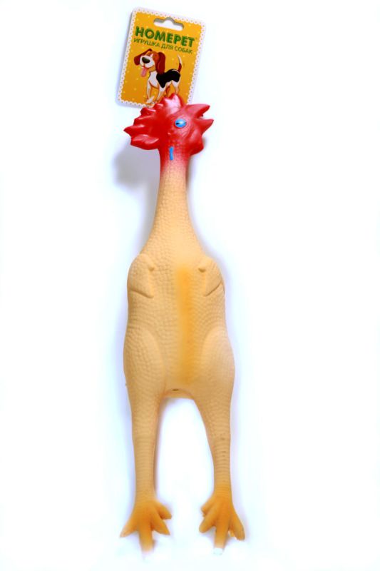 HOMEPET 24 cm dog toy rooster with squeaker latex