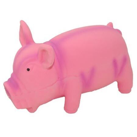 HOMEPET 15 cm dog toy pig with sound latex pink
