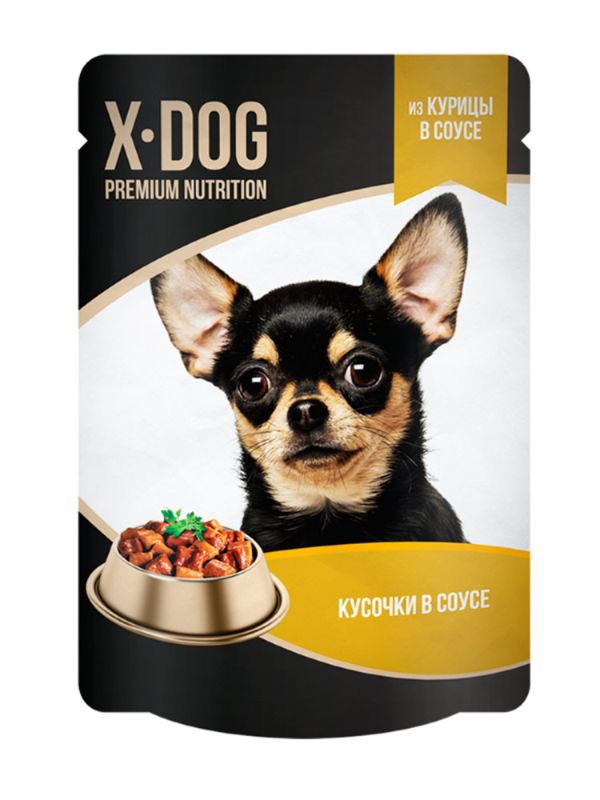 X-DOG Canned food for dogs chicken in sauce 24x85g=1.7kg