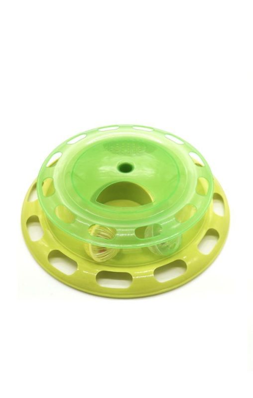 HOMECAT 23.5x6 cm cat toy plastic track with ball and catnip container