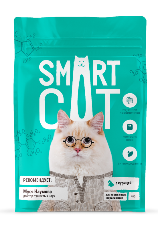 SMART CAT Dry food for sterilized cats with chicken