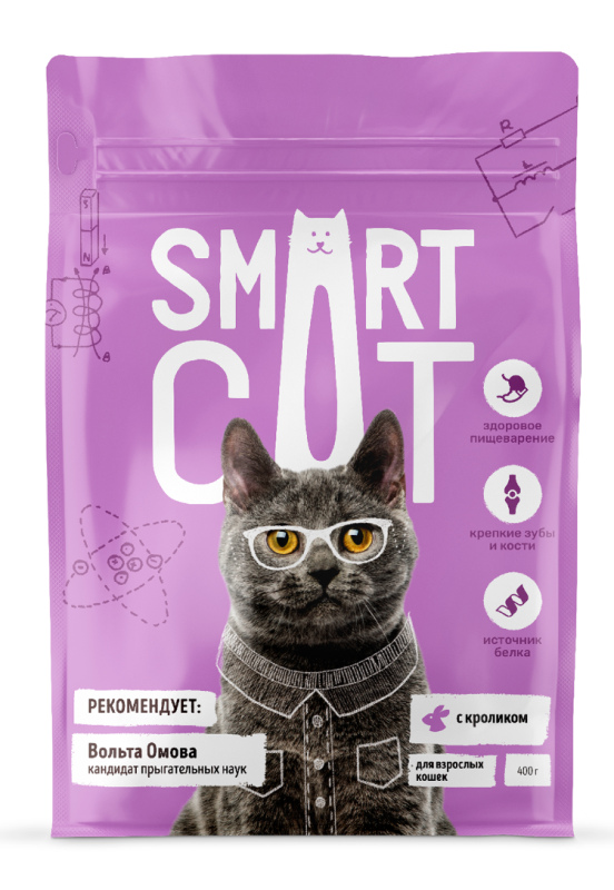 SMART CAT Dry food for adult cats with rabbit