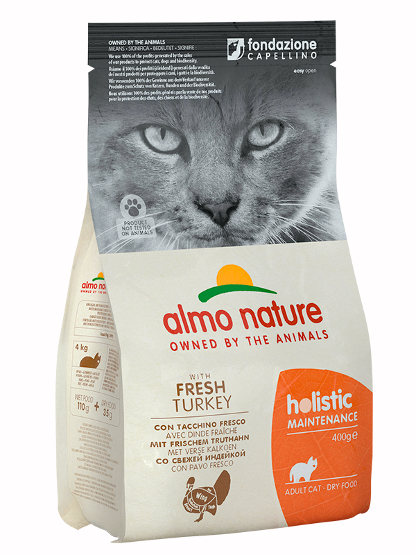 ALMO NATURE food for adult cats with Turkey (Holistic - Turkey)