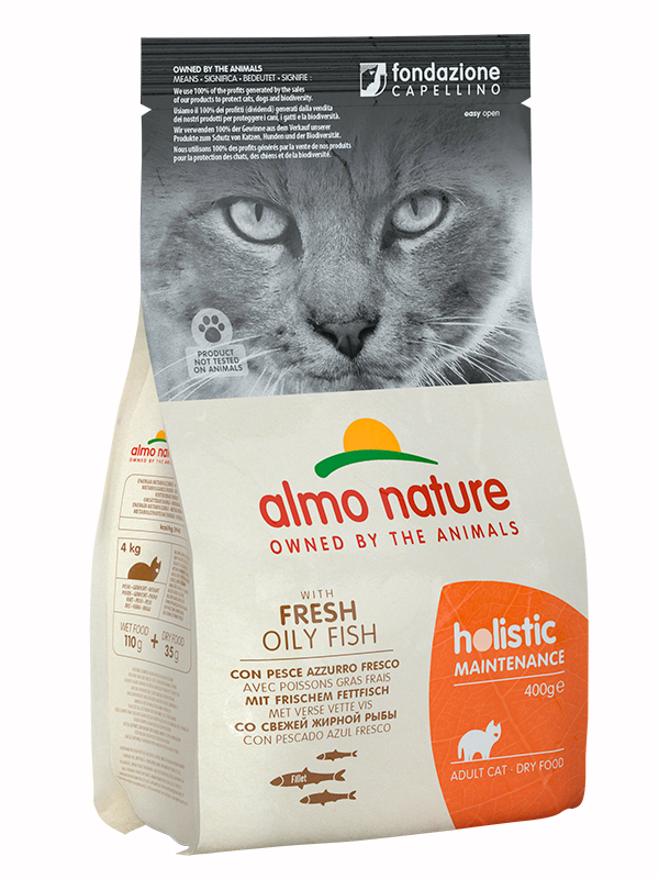 ALMO NATURE food for adult cats with White fish and brown rice (Holistic - Adult Cat White Fish&Rice)