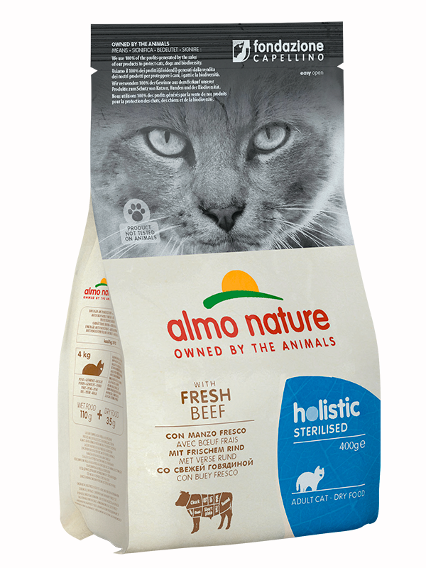 ALMO NATURE food for neutered cats with Beef and Rice (Functional - Adult Sterilized Beef and Rice)