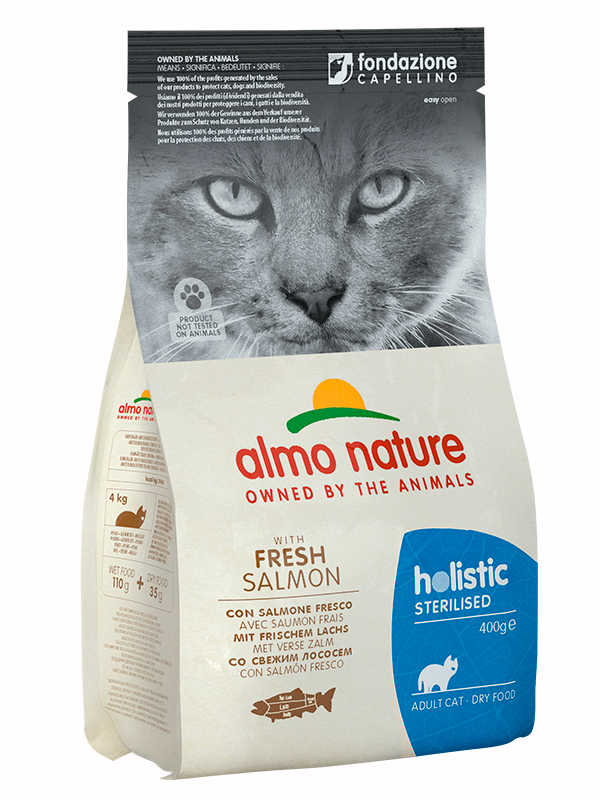 ALMO NATURE food for neutered cats with Salmon and Rice (Functional - Adult Sterilized Salmon and Rice)