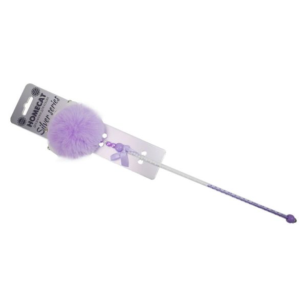 HOMECAT SILVER SERIES 55 cm cat teaser pompom with beads lilac