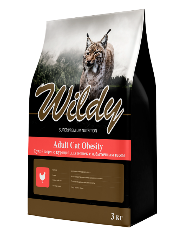 Wildy Adult Cat Obesity Dry food with chicken for overweight cats
