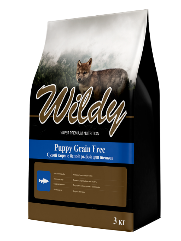 Wildy Puppy Grain Free Dry food with white fish for puppies