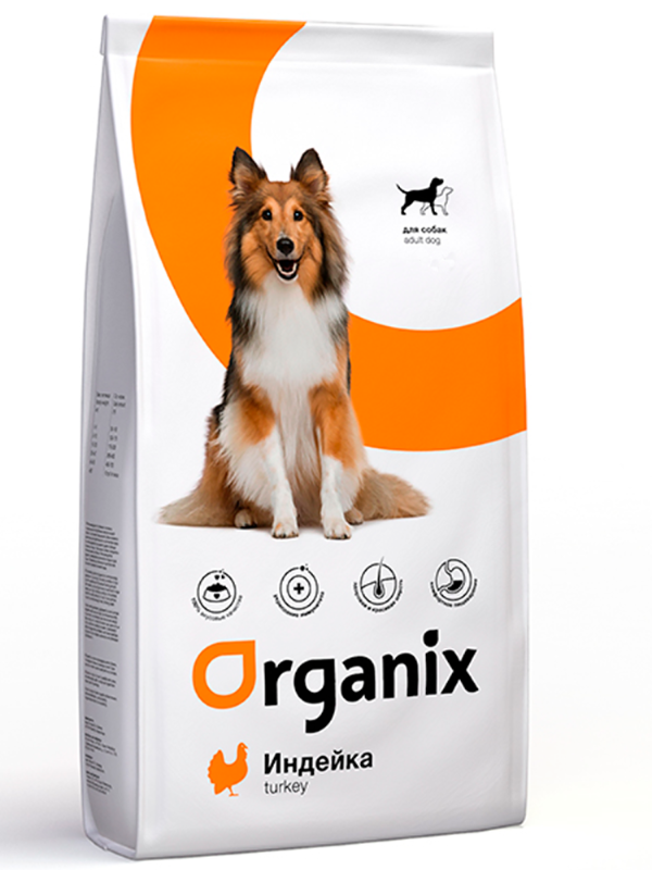ORGANIX food for adult dogs with turkey for sensitive digestion (Adult Dog Turkey)