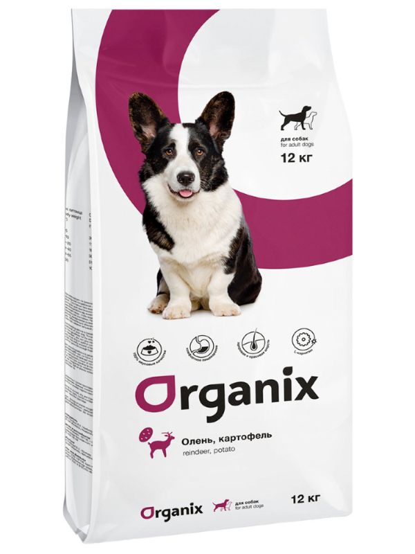 ORGANIX dog food with venison and potatoes