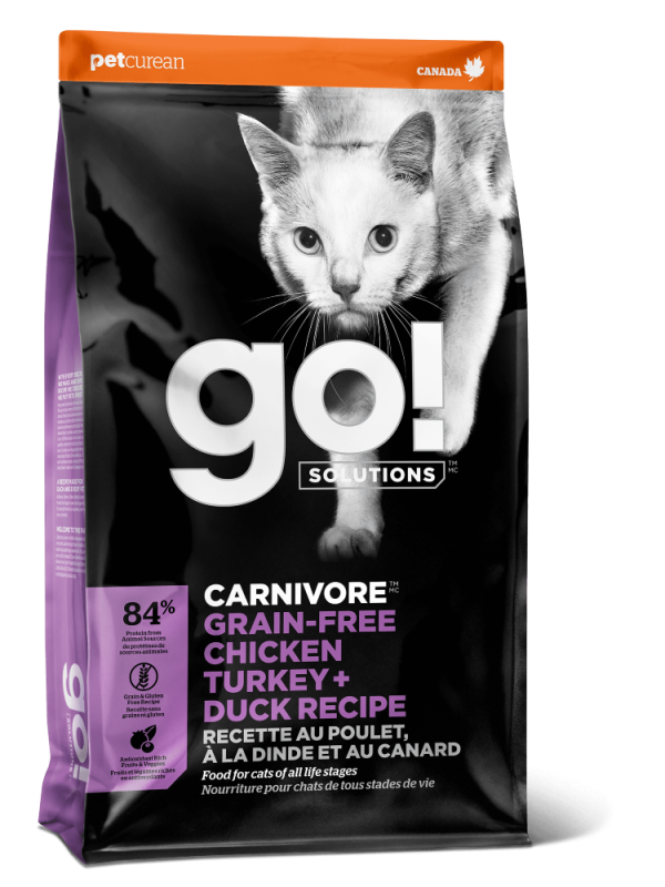 GO Grain-free for Kittens and Cats - 4 types of Meat: Chicken, Turkey, Duck and Salmon