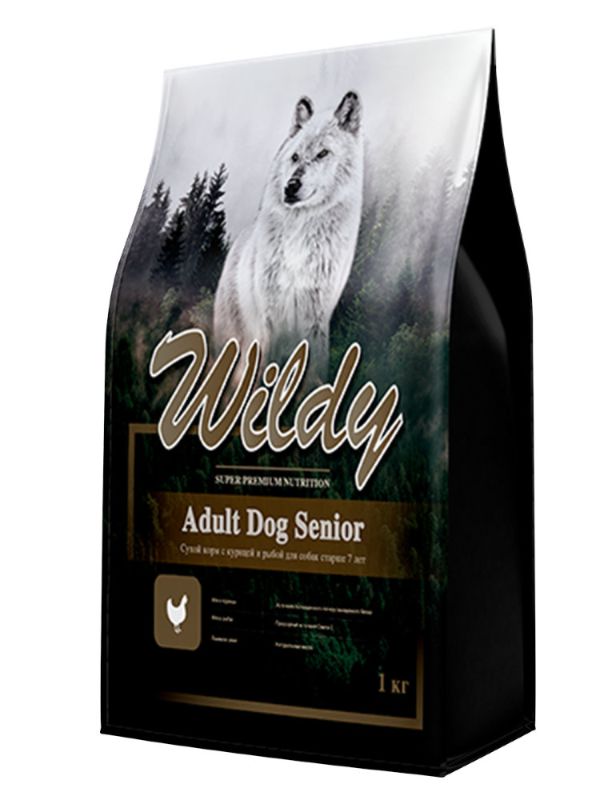 Dry food Wildy Adult DOG Senior with chicken and fish for dogs over 7 years old