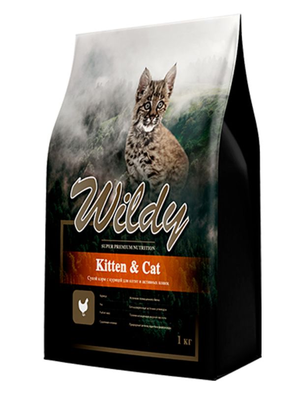Wildy Kitten&Cat Dry food with chicken for kittens and active cats