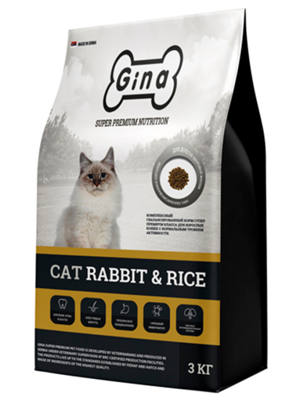 GINA Gina Cat Cat Rabbit & Rice cat food with Rabbit and Rice