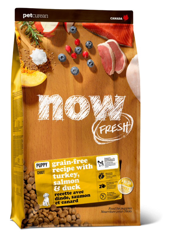 NOW Grain-free food for puppies with Turkey, Duck and vegetables (NEW)