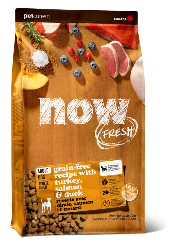 NOW Grain-free food for adult dogs with Turkey, Duck and vegetables (NEW)