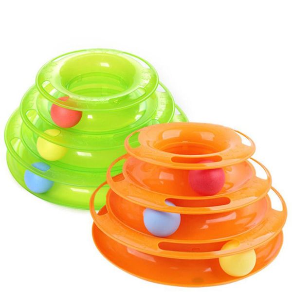 HOMECAT 24.5x12 cm toy for cats plastic three-story track with balls
